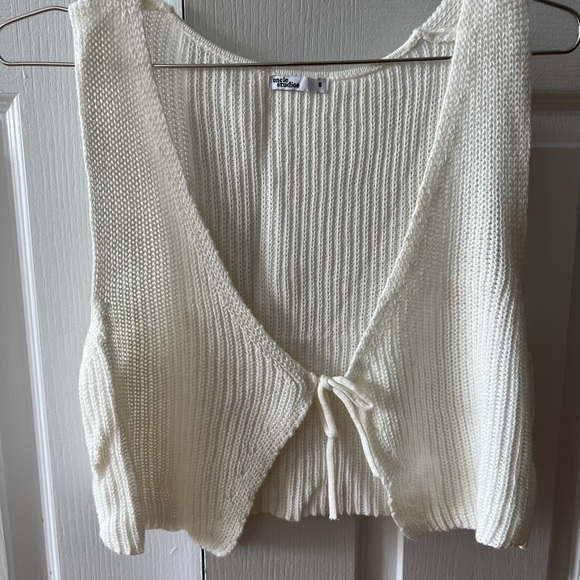 Knit tie front top by uncle studios - Picture 2 of 5